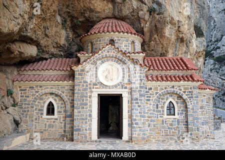 Agios Nikolaos church in Kotsifou canyon on the Crete island, Greece Stock Photo