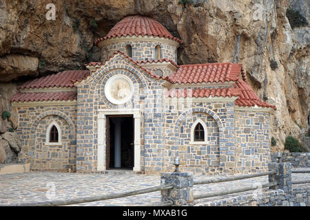 Agios Nikolaos church in Kotsifou canyon on the Crete island, Greece Stock Photo