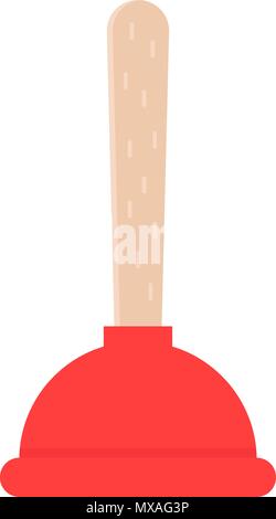 red plunger icon Stock Vector