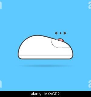 linear up and down scroll white computer mouse icon Stock Vector