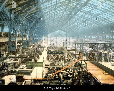 Interior of the Gallery of Machines at the Universal Exhibition of 1889 ...