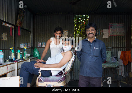 barber shop in Ajanta ,India Stock Photo