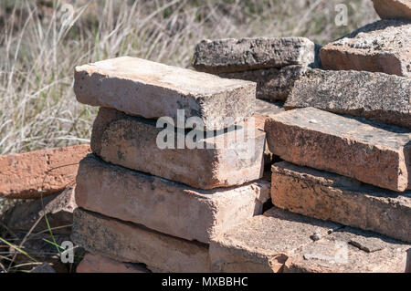 pile of Common Bricks Stock Photo