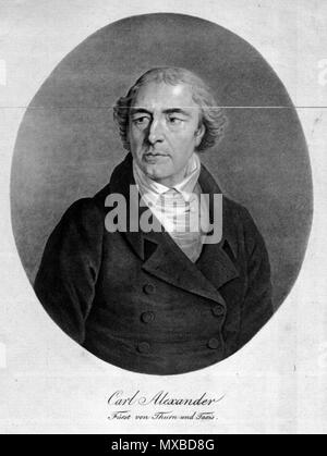 . Karl Alexander von Thurn und Taxis (1805 - 1827) . Commons upload by Michael Romanov 18:20, 25 July 2007. User Känsterle on nl.wikipedia 338 KAvTuT Stock Photo