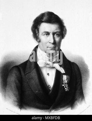 . Carl Sigismund Kunth (June 18, 1788 – March 22, 1850) . Unknown date. portrait by Rinck, lithography by Schall. 350 Kunth Stock Photo