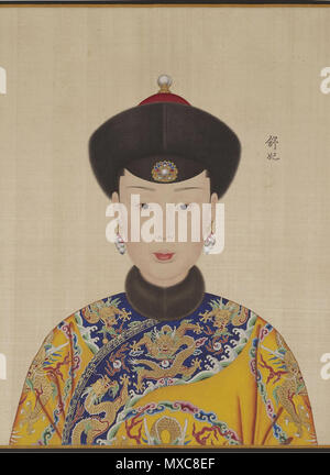 . English: Part of the painting Qianlong Emperor and His Consorts ...