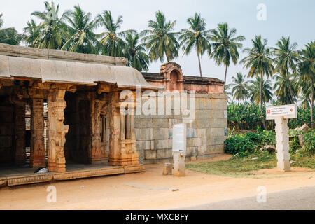 Chandikeshvar Temple, Ancient ruins in Hampi, India Stock Photo