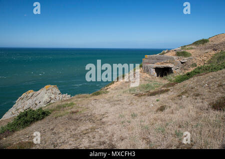 abandoned ww2 german bunker on jersey Stock Photo