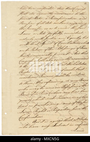 . Treaty of Paris, 1783 . 8 July 2008, 14:02:52. The U.S. National Archives 614 Treaty of Paris (page 11) Stock Photo