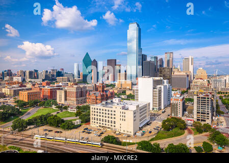 Dallas, Texas, USA downtown skyline from above. Stock Photo