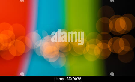 beautiful bokeh made of blurred lights on  multicolored background Stock Photo