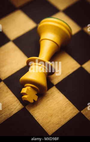 King wooden chess pieces Stock Photo