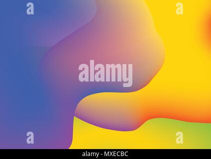 Abstract colorful gradient background composition with blue,green,yellow orange and violet color for decoration. Colorful abstract for poster,brochure Stock Vector
