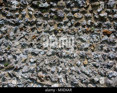 Detail of the Roman built walls of Portchester Castle, Hampshire, England Stock Photo