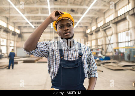 African American Technician at Work Stock Photo