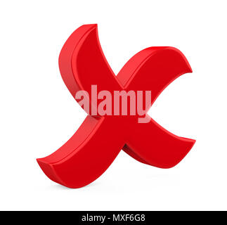 Wrong Cross Symbol Isolated Stock Photo