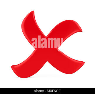 Wrong Cross Symbol Isolated Stock Photo