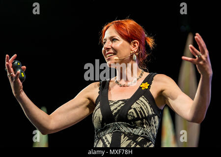 Sunday  03 June 2018  Pictured: Alice Roberts  Re: The 2018 Hay festival take place at Hay on Wye, Powys, Wales Stock Photo