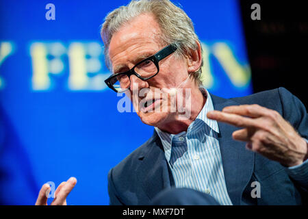 Sunday  03 June 2018  Pictured: Bill Nighy Re: The 2018 Hay festival take place at Hay on Wye, Powys, Wales Stock Photo