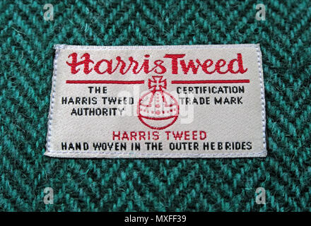 Harris Tweed Authority, Certified Trade Mark, Hand Woven in the Outer Hebrides-