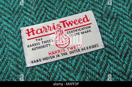 Harris Tweed Authority, Certified Trade Mark, Hand Woven in the Outer Hebrides-