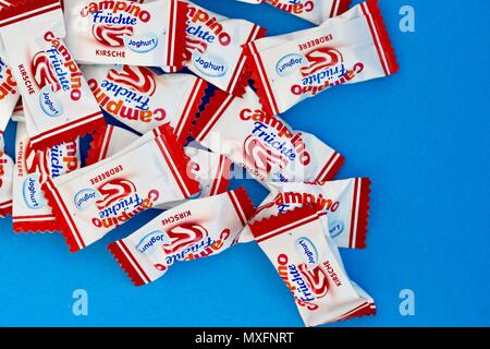 Campino Sweets. Campino Yogurt & Fruit Hard Candies Strawberry Stock Photo  - Alamy