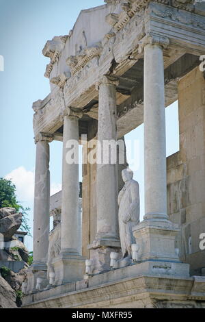 Remainings of Ancient Roman theatre of Philippopolis in Plovdiv, Bulgaria Stock Photo