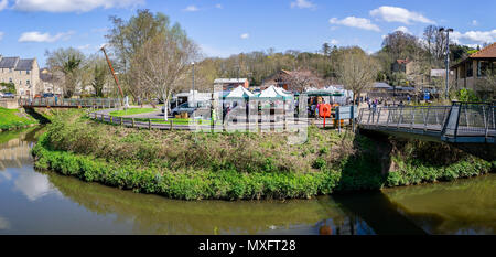 Frome Wednesday Market taken in Frome, Somerset, UK on 18 April 2018 Stock Photo