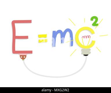 energy formula on white Stock Vector