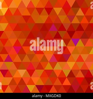 abstract vector geometric triangle background - red and orange Stock Vector