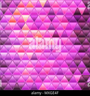 abstract vector stained-glass triangle mosaic background - purple Stock Vector