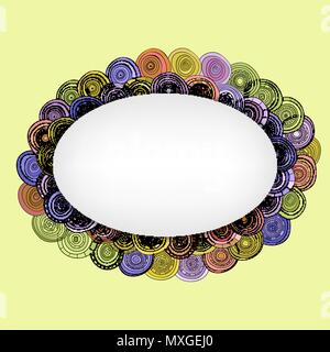 abstract vector vintage colored circles card Stock Vector