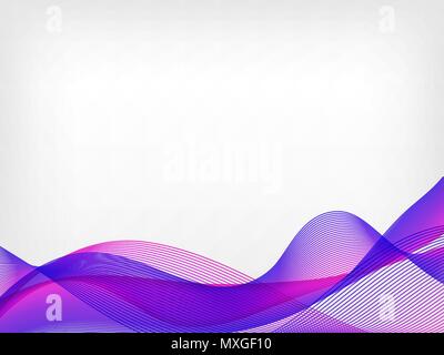 abstract vector waved line background - purple and violet Stock Vector