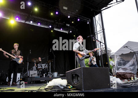 Toronto, Canada. 03rd June 2018. American rockers Deer Tick perform at Field Trip Music & Arts Festival, Toronto, Canada. Credit: Bobby Singh/Alamy Live News Stock Photo