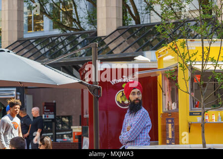 Singh Man in Portland, Oregon Stock Photo