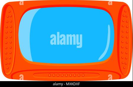 Colorful cartoon old television Stock Vector