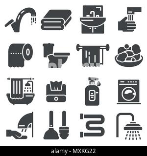Toilet icon. Bathroom icon. Restroom icon. Vector Illustration. Stock Vector