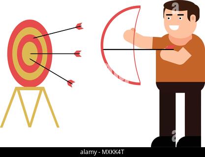 Archery vector icon, isolated on white background Stock Vector