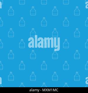 Ethanol in bottle pattern vector seamless blue Stock Vector