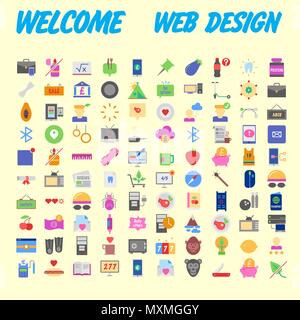 Set Of Icons, Quality Universal Pack, Big Icon Collection. Vector illustration Stock Vector