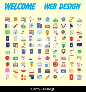 Icon Pack for designers and developers. Icons for business, office company information and services, for websites and apps. Vector illustration Stock Vector