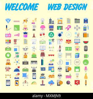 Icon Pack for designers and developers. Icons for business, office company information and services, for websites and apps. Vector illustration Stock Vector