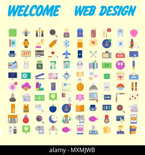 Icon Pack for designers and developers. Icons for business, office company information and services, for websites and apps. Vector illustration Stock Vector