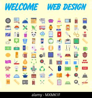 Icon Pack for designers and developers. Icons for business, office company information and services, for websites and apps. Vector illustration Stock Vector