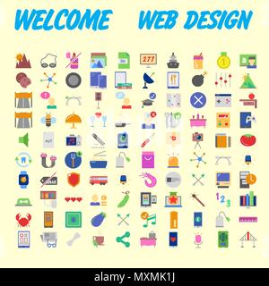 Icon Pack for designers and developers. Icons for business, office company information and services, for websites and apps. Vector illustration Stock Vector