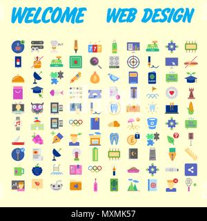 Trendy flat line icon pack for designers and developers. Icons for social media, social network, communication, digital marketing, for websites and mo Stock Vector