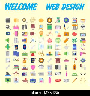 Trendy flat line icon pack for designers and developers. Icons for social media, social network, communication, digital marketing, for websites and mo Stock Vector