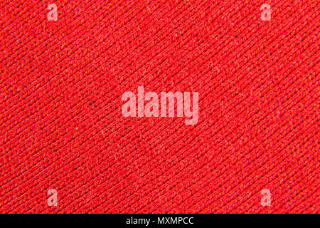 image background of a fabric of red color weaving close-up Stock Photo