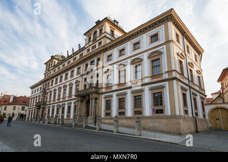 A view of Toskánský Palace in the center of Prague, Czech Republic Stock Photo