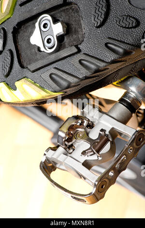 Detail Of Cycle Track With SPD Pedal Stock Photo